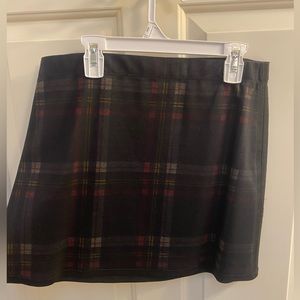 Plaid mini skirt, size medium